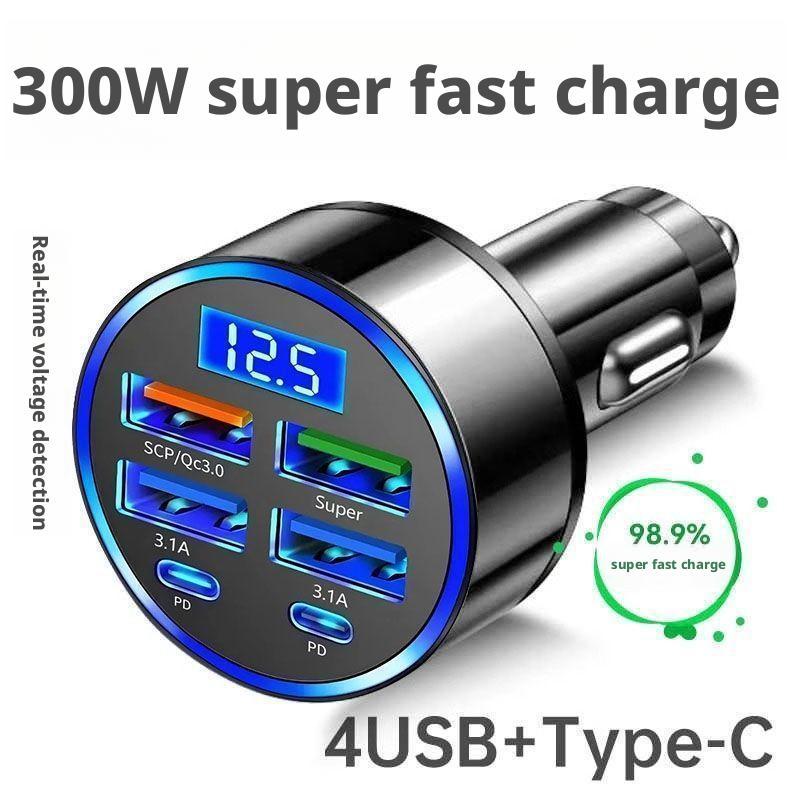 Usb C Hub - Автомобильное зарядное устройство PD 300 Вт,