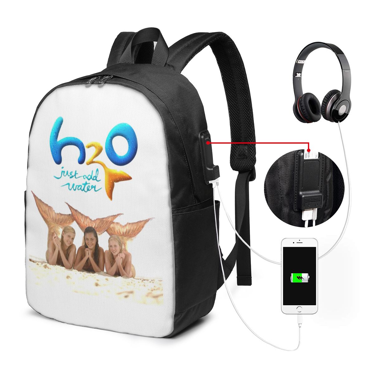 Laptop Bag - Рюкзак для ноутбука с мультяшным аниме-принтом