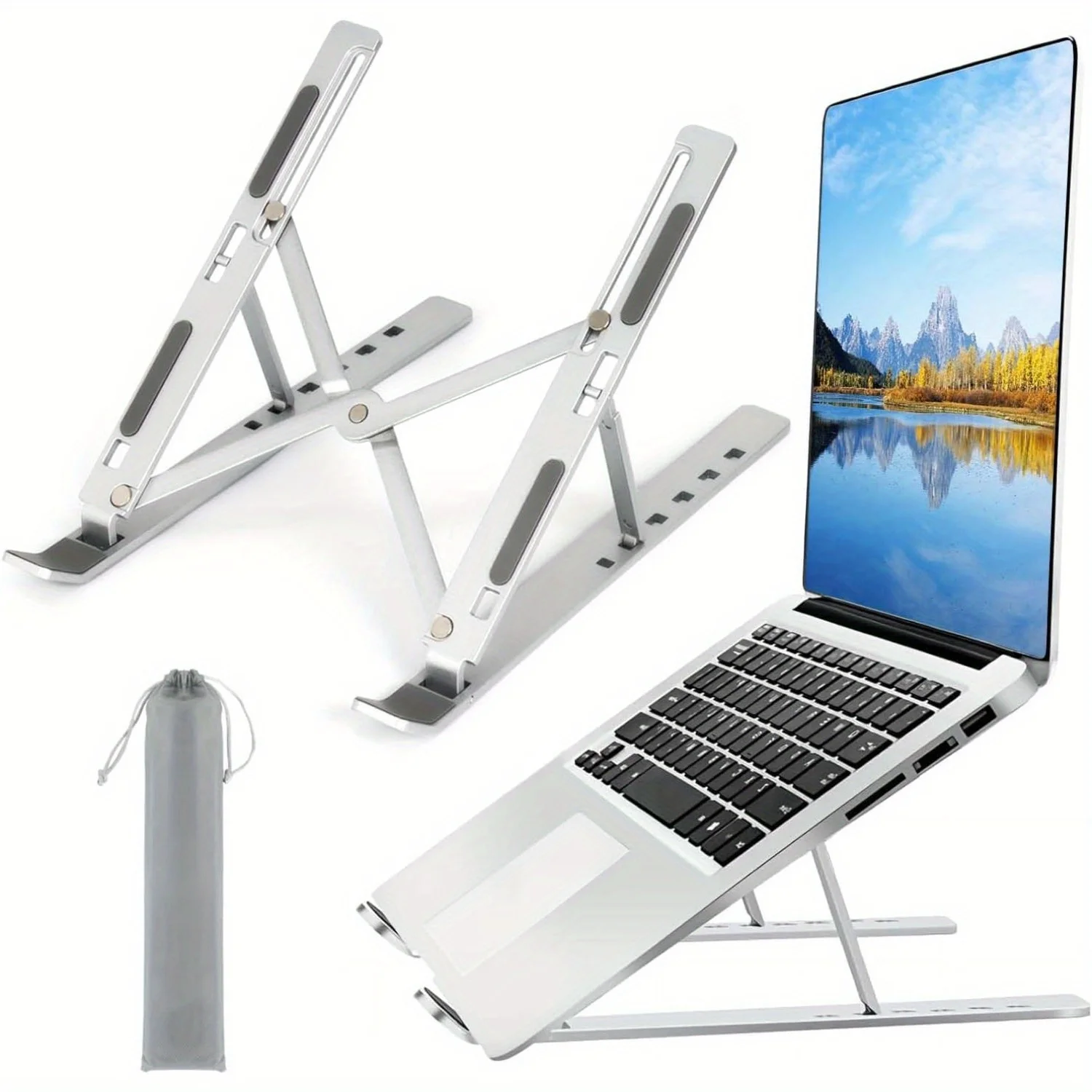 Laptop Cooling Pad - Регулируемая алюминиевая подставка для ноутбука —