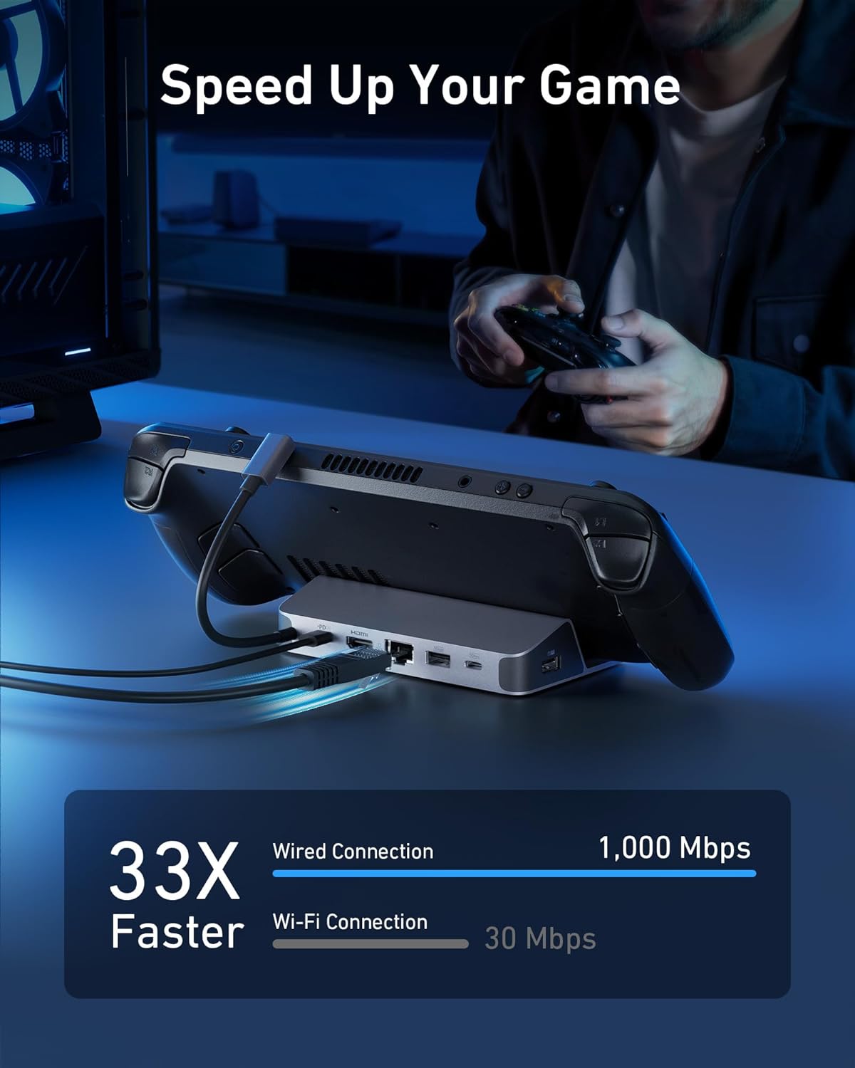 Usb Hub - Зарядная станция Anker для Steam Deck/ROG