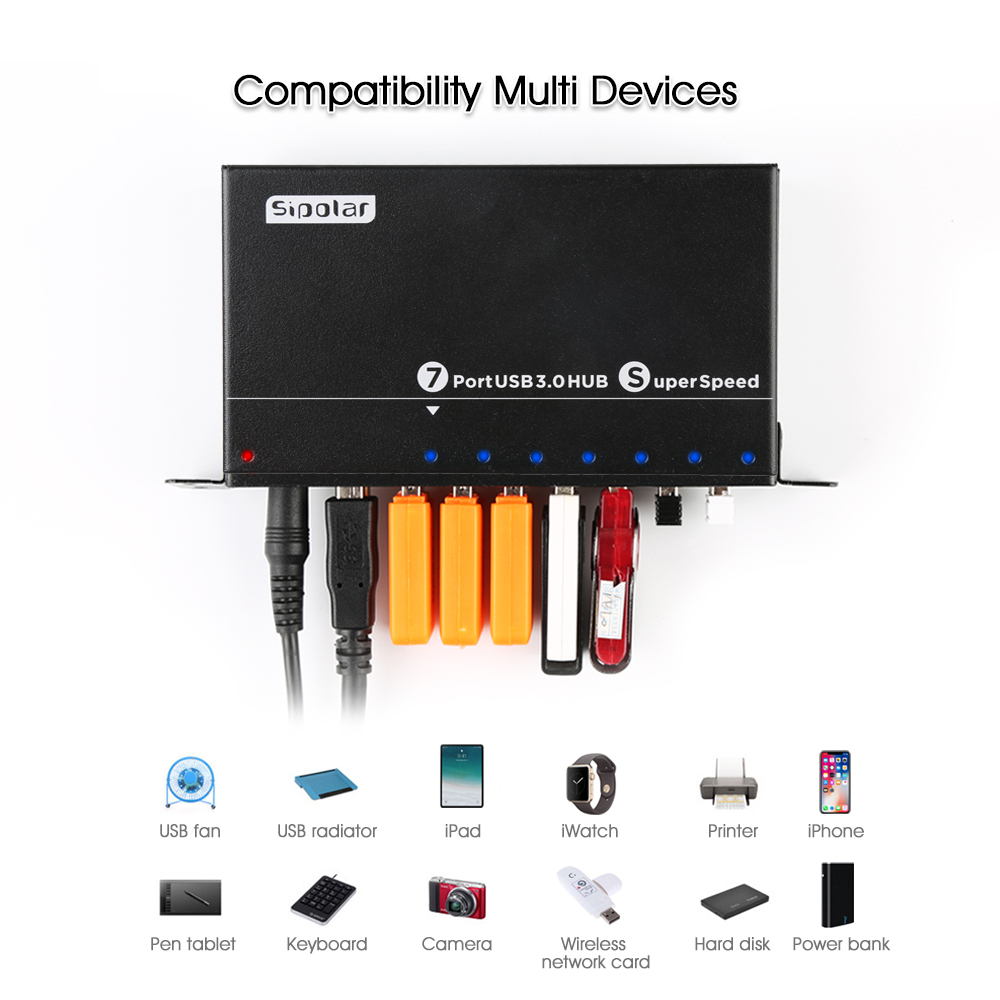 Usb Hub - Промышленный USB-хаб A-173 на 7 портов