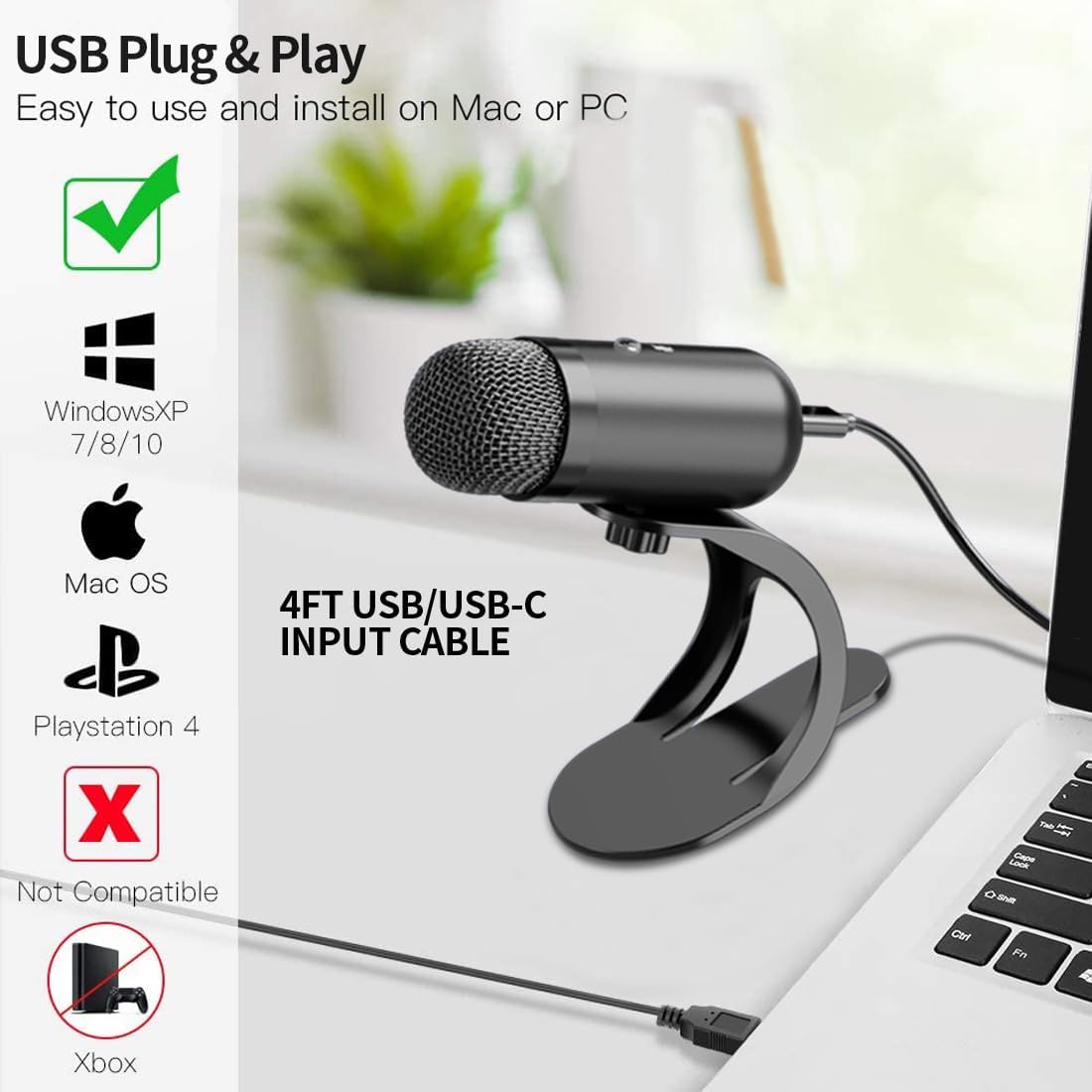 Usb Hub - Профессиональный USB-микрофон, конденсаторный микрофон для конференций,