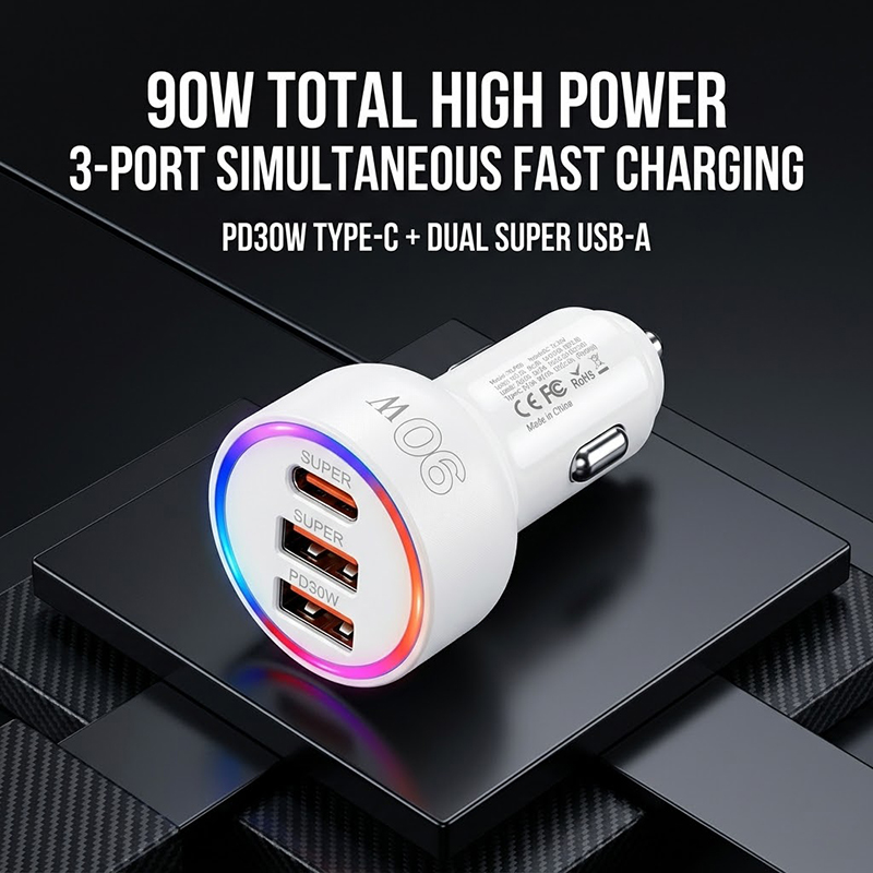 Usb C Hub - Автомобильное зарядное устройство 90 Вт с