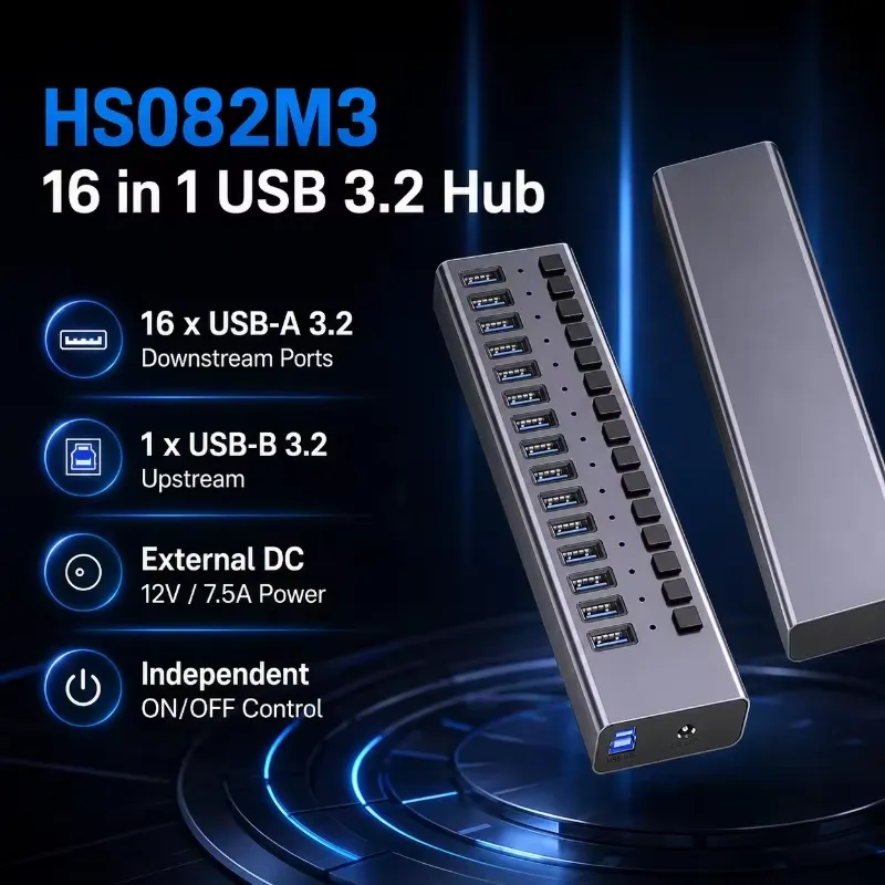 AP01: 16-портовый USB 3.2 Gen2 – обзор и цена Usb Hub