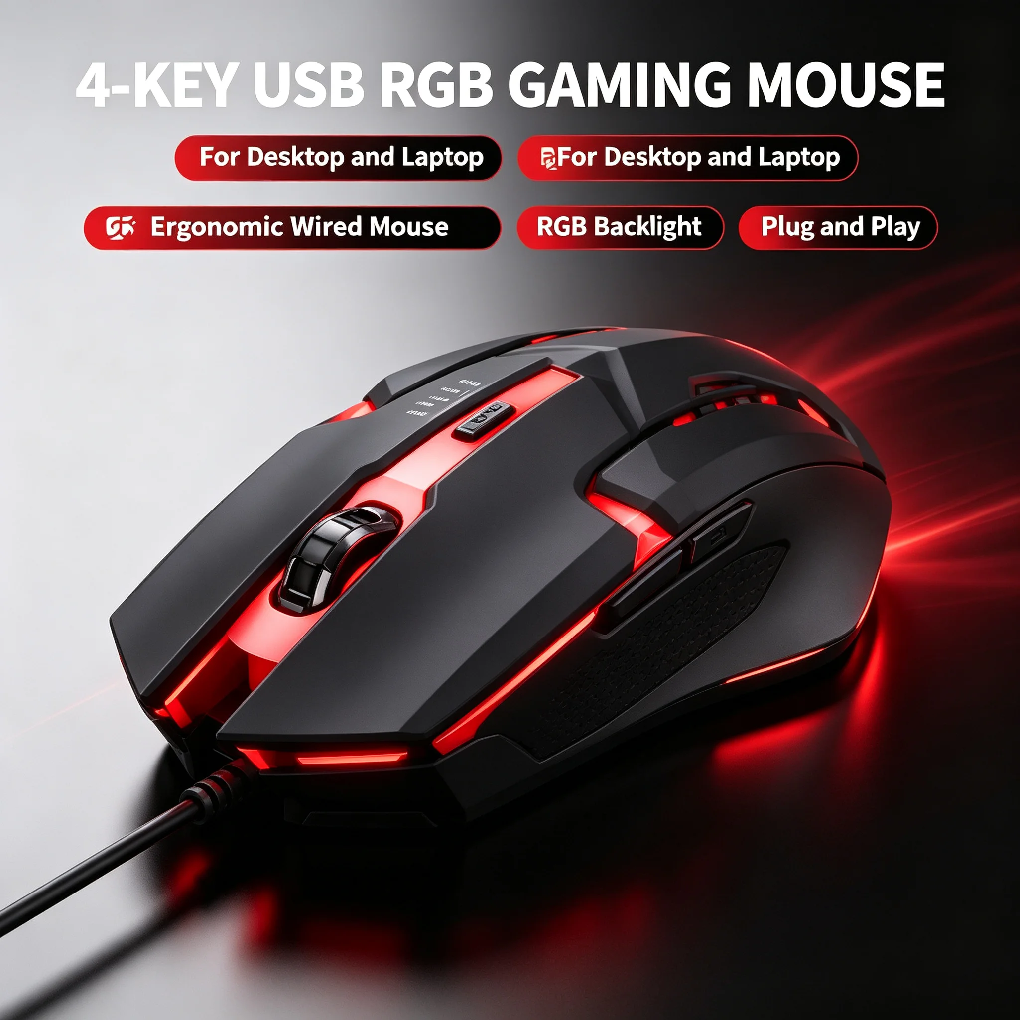 Яркая проводная игровая мышь с – обзор и цена Laptop Mouse