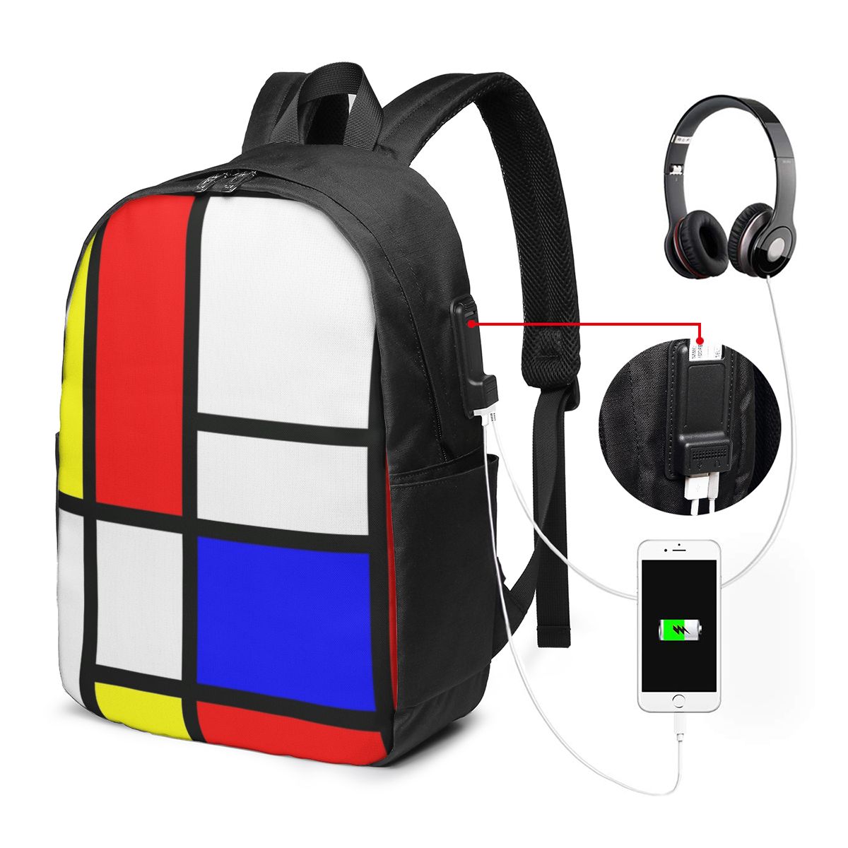 Рюкзак Piet Mondrian Compositi – обзор и цена Laptop Bag