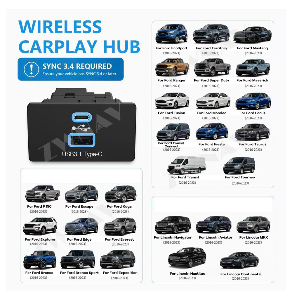 Беспроводной адаптер CarPlay A – обзор и цена Usb C Hub