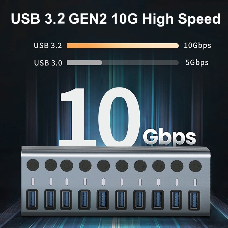 USB-концентратор 3.0 с 10 порт – обзор и цена Usb Hub