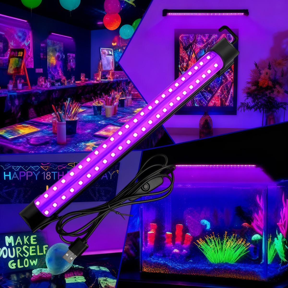 УФ-лампа Black Light Tube 5W/1 – обзор и цена Usb Hub