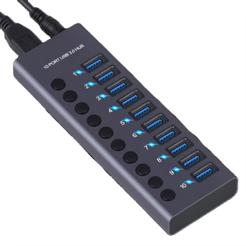 10-портовый USB-хаб из алюмини – обзор и цена Usb Hub