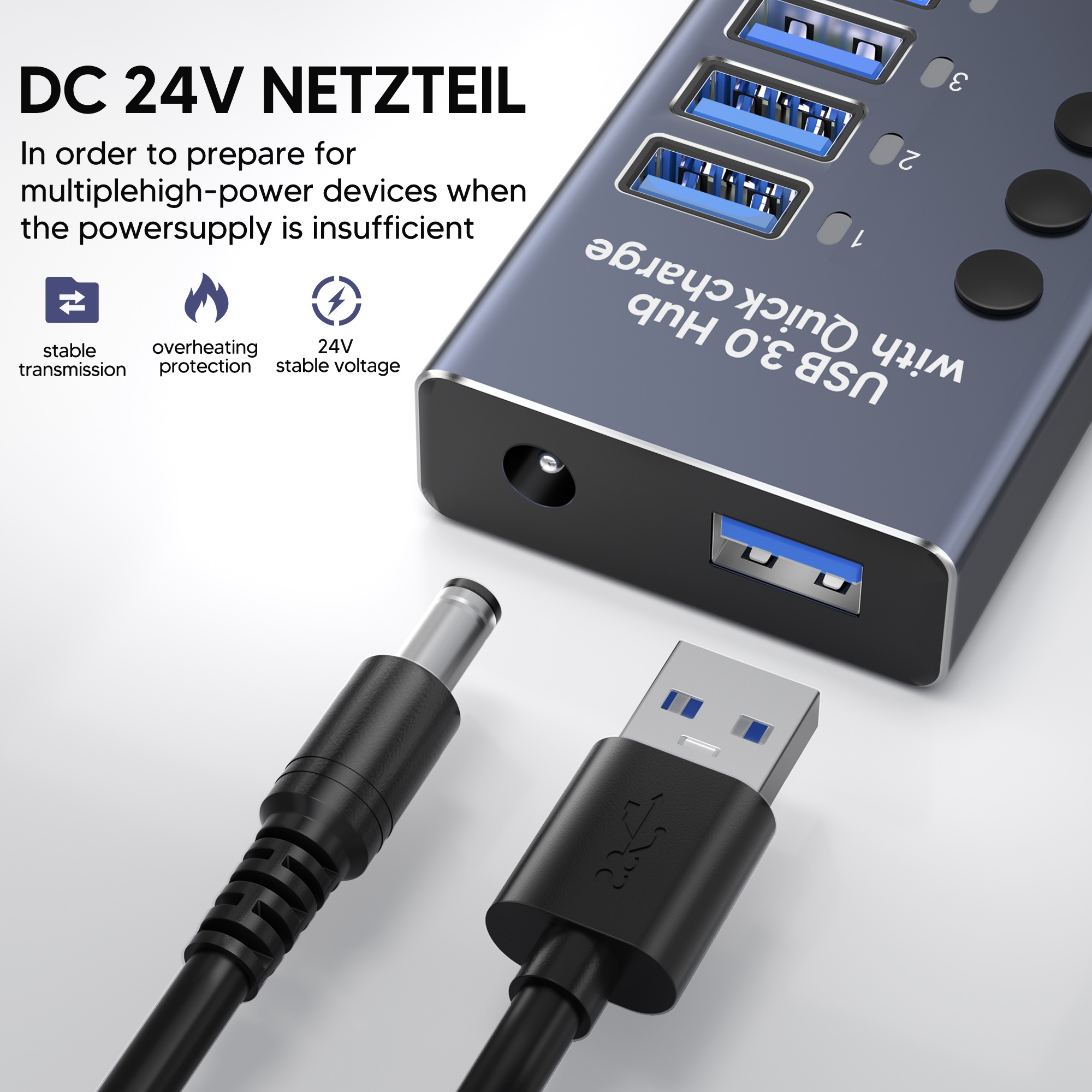 10-портовый USB-хаб из алюмини – обзор и цена Usb Hub