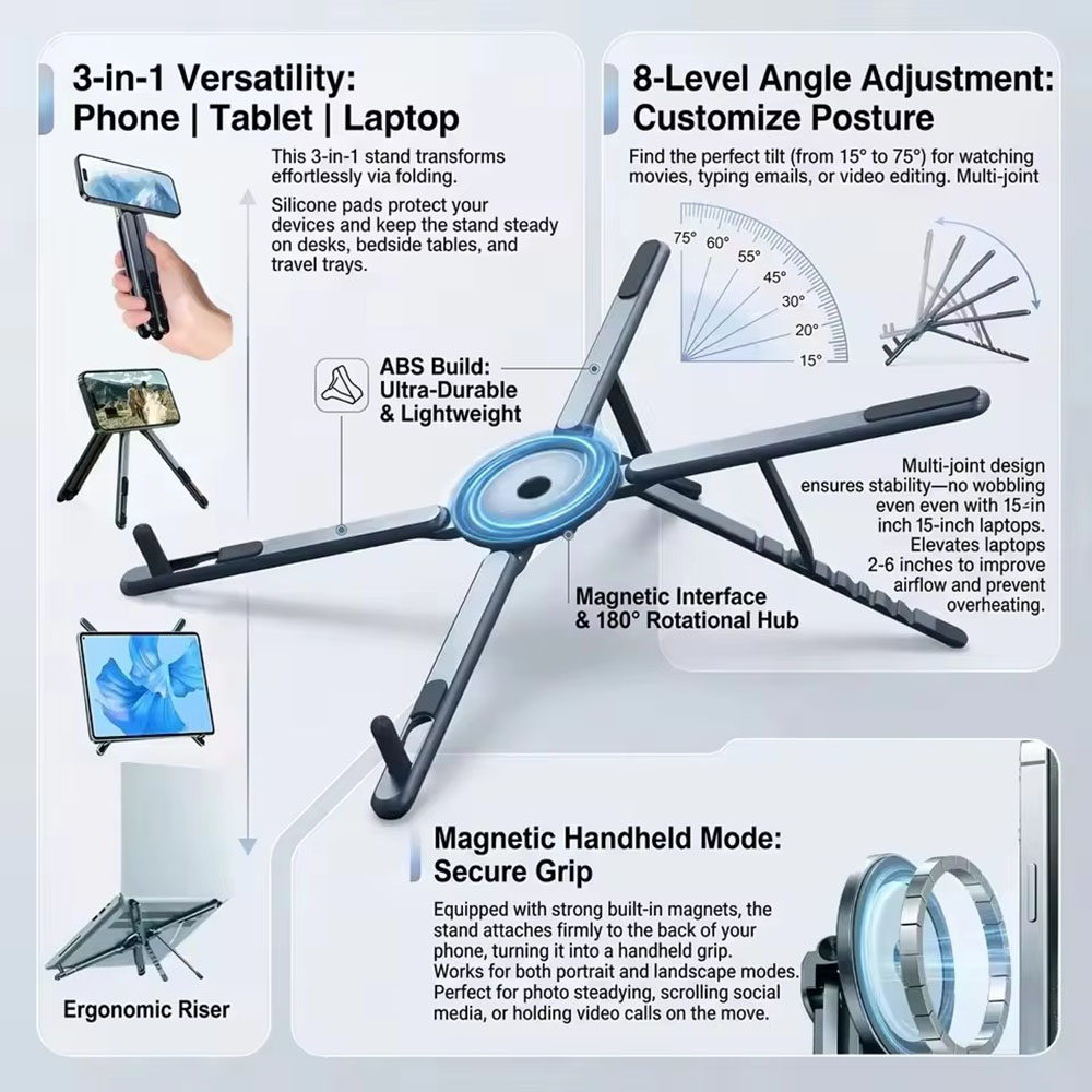Портативный магнитный держател – обзор и цена Laptop Stand